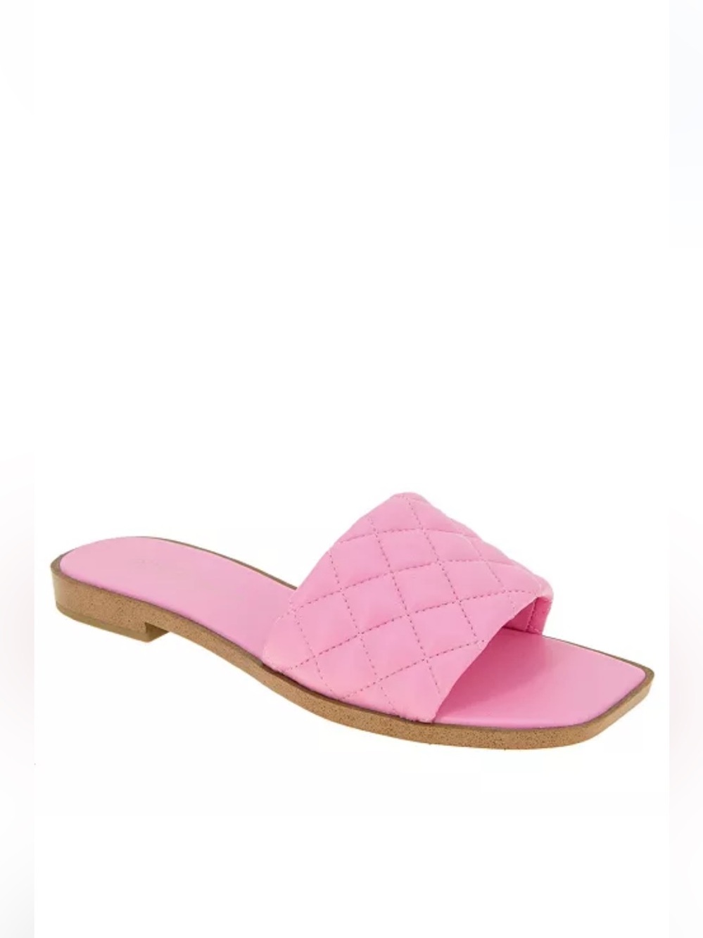 BCBGMaxAzria Women’s Laila Sandal Pink Size 9 Quilted Slides